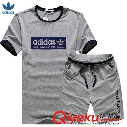  男式短袖套裝 夏季全棉運(yùn)動(dòng)套裝短袖圓領(lǐng)T恤衫男士七分褲運(yùn)動(dòng)服團(tuán)購(gòu)2105批發(fā)原始圖片2