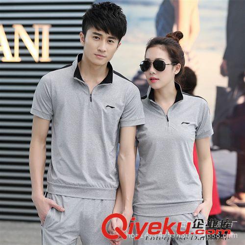  情侶短袖套裝 夏季新款情侶運(yùn)動(dòng)套裝女裝短袖運(yùn)動(dòng)裝情侶裝休閑套裝運(yùn)動(dòng)服男批發(fā)原始圖片2