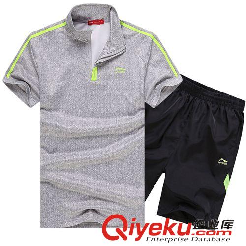  情侶短袖套裝 2015夏季新款情侶套裝運動服球衣短袖男女速干羽毛球服一件代發