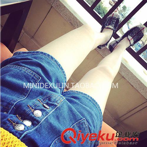【衣夢】牛仔短褲 廠家批發2015夏裝新款女裝 韓版女褲水洗修身顯瘦高腰牛仔短褲女