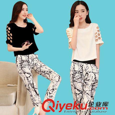 店長推薦爆款 1132#2015夏裝韓版女裝棉麻刺繡兩件套中長裙大碼顯瘦修身連衣裙
