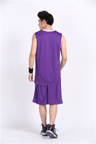 籃球服 2015-2016新款休閑運動籃球服套裝男款660紫色專業球服團購原始圖片2