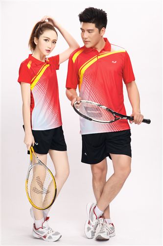 情侶休閑運(yùn)動(dòng)套裝 越奧2015-2016新款情侶休閑套裝女款1532吸汗透氣休閑套裝批發(fā)原始圖片3