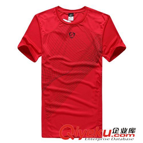 夏季潮流短袖t恤 2015春夏裝新款清爽透氣休閑優(yōu)質(zhì)絲料圓領(lǐng)套頭短袖運動服男士T恤原始圖片2