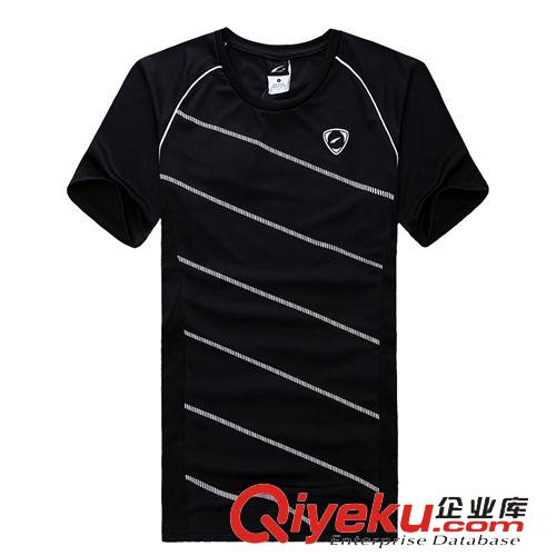 夏季潮流短袖t恤 2015春夏裝新款清爽透氣休閑優(yōu)質(zhì)絲料圓領(lǐng)套頭短袖運動服男士T恤