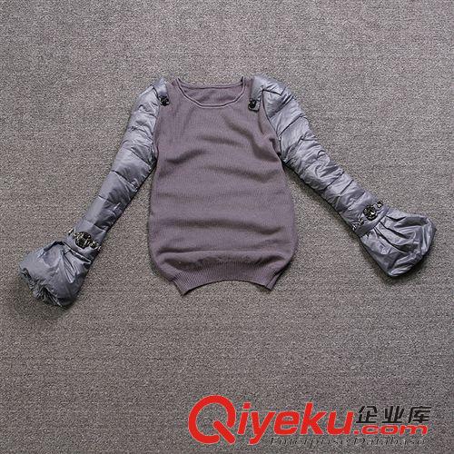 【限時(shí)特惠區(qū)】 魅力與幻想 女裝舒適輕薄針織袖釘多色衛(wèi)衣歐洲站微信代銷(xiāo) C1120原始圖片3