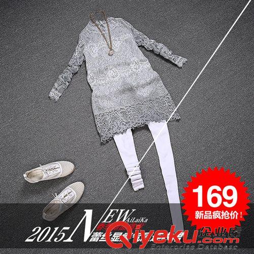 2015.1月春裝新款 調(diào)調(diào)歐貨2015春季新款女裝 韓版蕾絲顯瘦氣質(zhì)連衣裙批發(fā)  Q3004原始圖片2