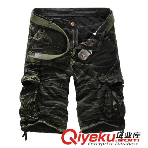 常年有貨 爆款 男士寬松休閑迷彩工裝褲大碼多口袋五分中褲 男裝tj批發原始圖片2
