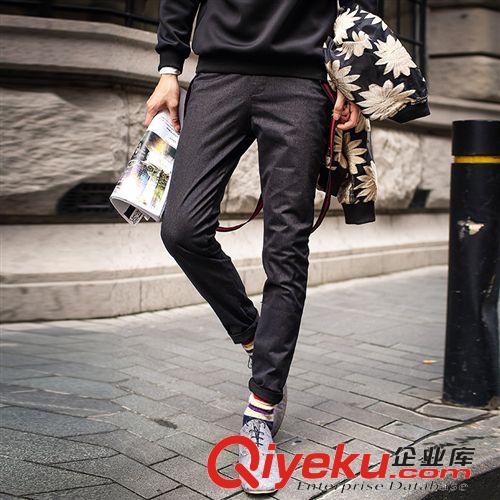 背帶褲 外貿(mào)春秋款 舒適面料簡潔設(shè)計(jì) 男士背帶長褲 休閑修身小腳褲原始圖片2