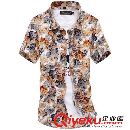 2015年4月新款 2015夏季男短袖批發(fā)襯衫 襟門撞色拼接襯衣男 韓版時尚打底衫男裝