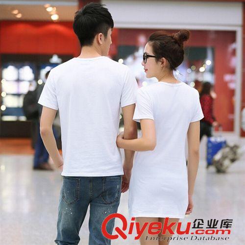 2015新款情侶裝  情侶裝韓國時尚甜美情侶T恤連衣裙韓版男女印花字母情侶短袖