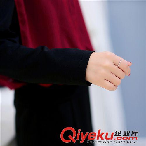 1.7連衣裙、風衣 2015春裝新品女裝 韓版時尚氣質修身拼接長袖針織雪紡連衣裙原始圖片3