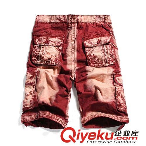 休閑褲 2015夏季新品男裝 歐美工裝褲 直筒純棉男士中褲 男士五分褲批發原始圖片3