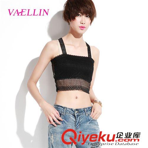 吊帶衫/小背心/裹胸 2015夏季新款歐洲站時尚舒適性感女士蕾絲深V領打底衫小背心批發
