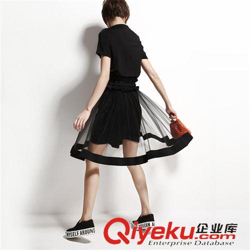 掌柜推薦 2015夏季新款歐洲站時尚修身顯瘦兩件套連衣裙女原始圖片2