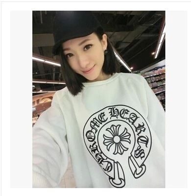 衛(wèi)衣 2015春季外套新款寬松羅克盤印花加厚外套女 韓版衛(wèi)衣女原始圖片3