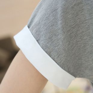 套裝（運動、班服、情侶） 2015新款夏款運動休閑主義 時尚圓領短袖女2件套裝原始圖片3