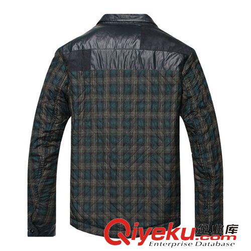 男式襯衫 2014秋冬新品男式襯衫加棉保暖修身男士長袖襯衫拼接百搭男裝外套原始圖片3