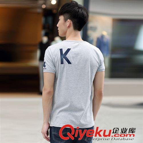 男式T恤 2015新品t恤男士短袖純棉印花男式t恤時尚修身圓領(lǐng)原創(chuàng)T恤衫青年原始圖片3
