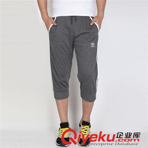短褲 2015夏裝新品爆款男式七分褲 加大碼三條杠休閑純棉運動褲男原始圖片3