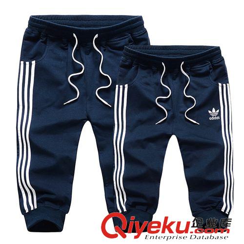 七分褲 2015新款夏季運動七分褲男衛(wèi)褲純棉直筒針織薄款休閑男一件批發(fā)