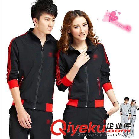 情侶套裝 男士運(yùn)動(dòng)套裝 春秋新款 情侶運(yùn)動(dòng)服套裝 男式韓版 休閑運(yùn)動(dòng)裝 女原始圖片2