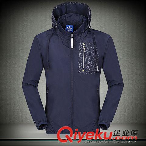 戶外風(fēng)衣 2015春裝上新運(yùn)動外套男薄品牌運(yùn)動休閑外套春季連帽運(yùn)動衛(wèi)衣批發(fā)原始圖片2