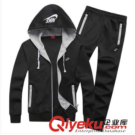 運(yùn)動(dòng)套裝 廠家直銷(xiāo)春秋新款品牌運(yùn)動(dòng)套裝男運(yùn)動(dòng)服男士連帽運(yùn)動(dòng)衛(wèi)衣休閑套裝原始圖片2