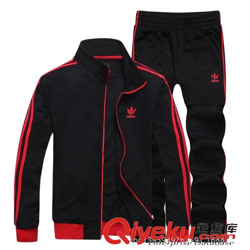 運動套裝 廠家直銷春秋情侶 運動休閑套裝 男女運動服 長袖純棉衛(wèi)衣套裝原始圖片2