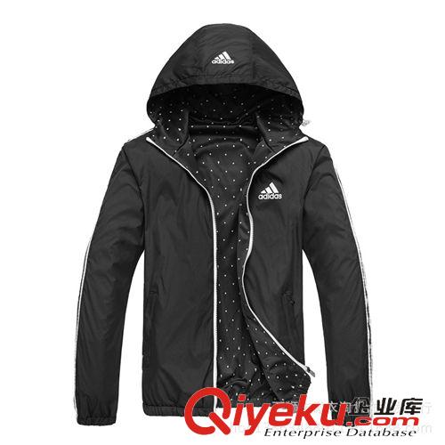 運動套裝 新款男士外套 運動戶外兩面穿夾克連帽風衣 雙面穿加xx大碼上衣原始圖片3