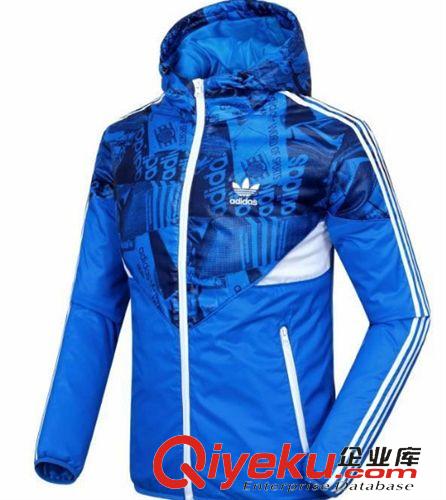 棉衣 廠家直銷69825明星同款陳奕訊代言加絨男式連帽運動棉衣加厚外套