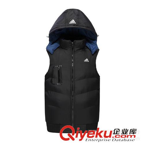 馬甲 廠家直銷秋冬新款情侶運動品牌運動馬甲 男女式加厚連帽運動馬甲