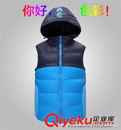 馬甲 廠家直銷冬季明星款情侶運動馬甲男 女式連帽加厚羽絨棉馬甲 外貿原始圖片2