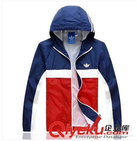 衛(wèi)衣 廠家直銷 品牌男式運(yùn)動(dòng)風(fēng)衣 男 秋裝男士新款連帽薄短款風(fēng)衣批發(fā)