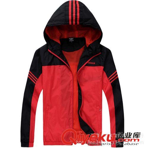 衛(wèi)衣 廠家直銷 品牌男式運(yùn)動(dòng)風(fēng)衣 男 秋裝男士新款連帽薄短款風(fēng)衣批發(fā)原始圖片2