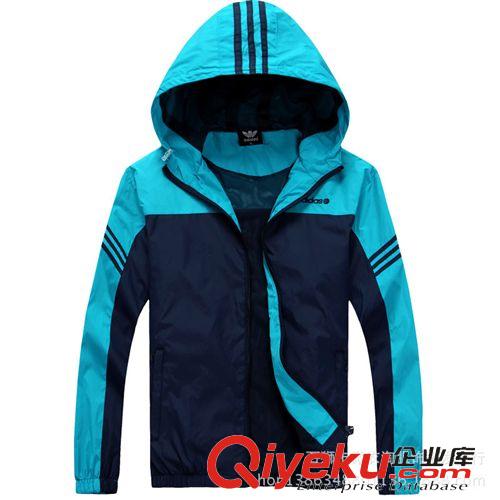 衛(wèi)衣 廠家直銷 品牌男式運(yùn)動(dòng)風(fēng)衣 男 秋裝男士新款連帽薄短款風(fēng)衣批發(fā)原始圖片3