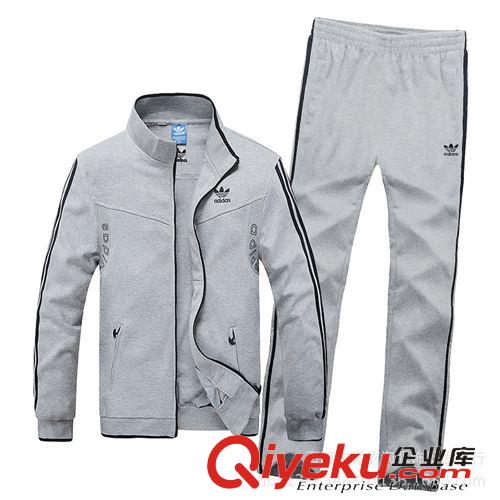 運動長褲 廠家直銷 品牌套裝 運動服休閑套裝批發秋季純棉運動套裝男長袖薄原始圖片3