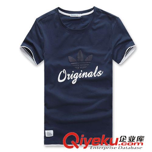 2015短袖T桖 2015夏裝男款運(yùn)動短袖圓領(lǐng)T恤實(shí)體店批發(fā)男式簡約純色t恤衫韓版潮