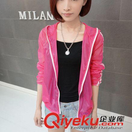 5月5上新防曬衣 女防曬衫2015夏新款韓版短款防曬衣薄外套長(zhǎng)袖拼接防紫外線防曬服原始圖片2