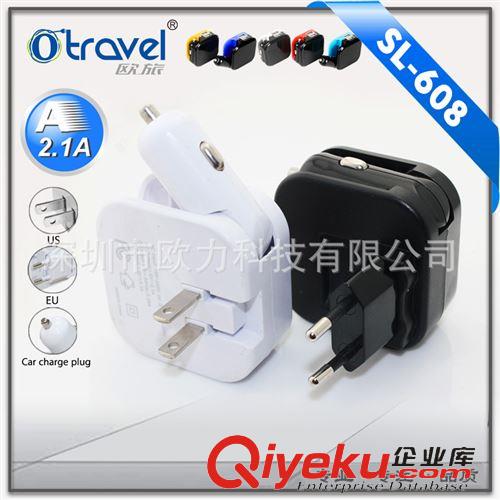 旅行充電器 2USB口3.1/2.1A車載車充 歐規美規二合一車載充電器 可按要求訂做原始圖片2