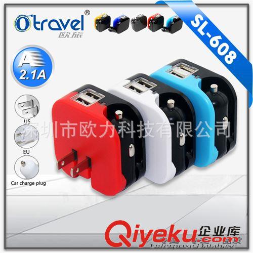 車載充電器 熱銷 usb車充 美規(guī)旅充二合一充電器 多功能智能車充 12v車充原始圖片2