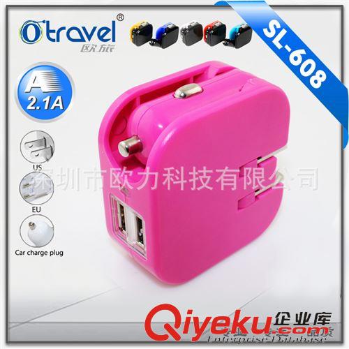 車載充電器 【專利產品】雙USB二合一多功能車載車充 彩色迷你充電器 2.1A原始圖片2