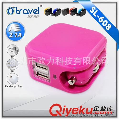 車載充電器 2usb口充電器 雙usb車充二合一 5V2.1A 可印制logo車充墻充原始圖片2