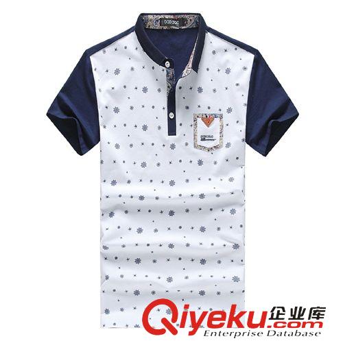 2015夏裝第三批 爆眼新款夏裝男裝純棉韓版修身潮男士短袖t恤衫廠家直銷加大碼原始圖片2