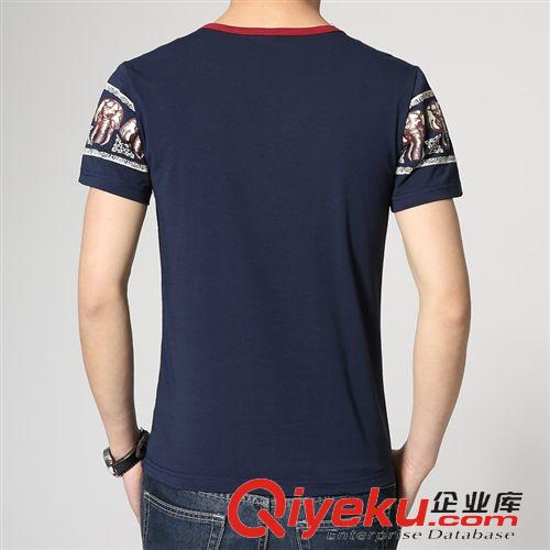 T恤 廠家直銷夏季短袖t恤男圓領(lǐng)純棉男卡通印花半袖韓版修身潮青年男