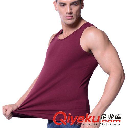 馬甲/背心 夏季新款男式加肥加大碼汗背心男士時尚純色背心廠家直銷一件批發原始圖片2