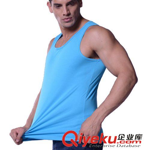 馬甲/背心 夏季新款男式加肥加大碼汗背心男士時尚純色背心廠家直銷一件批發原始圖片3