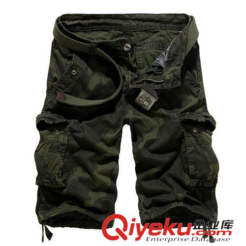 男褲 廠家直銷速賣通代購男士迷彩中褲寬松多口袋工裝褲純棉五分褲短褲原始圖片2