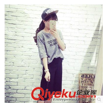 5月上新 韓國(guó)簡(jiǎn)約時(shí)尚大牌寬松顯瘦直筒闊腿五分褲中褲女潮原始圖片2