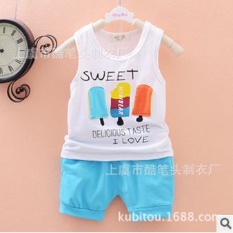 兒童套裝 寶寶夏裝男0-1-2-3歲套裝嬰幼兒夏季外出服女兒童套裝夏短袖套裝原始圖片3